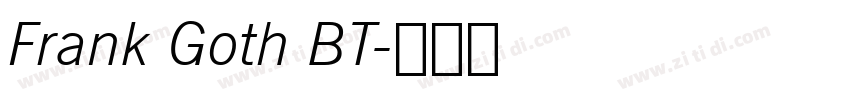 Frank Goth BT字体转换